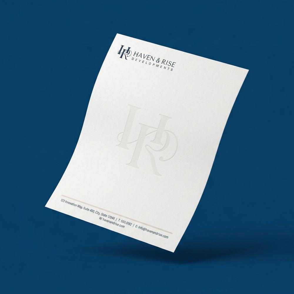 Haven & Rise — Letterhead & cards